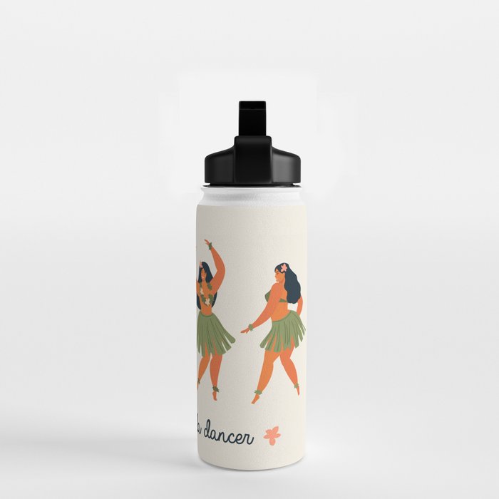 Hawaiian hula dancers young pretty woman  Water Bottle Gallery Image 2