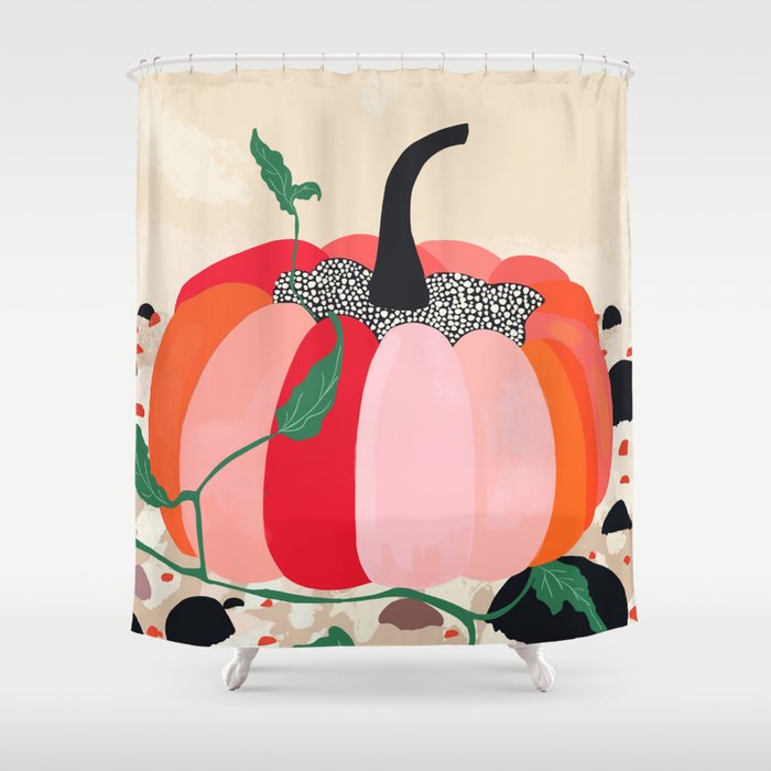 Pumpkin Shower Curtain Gallery Image 1