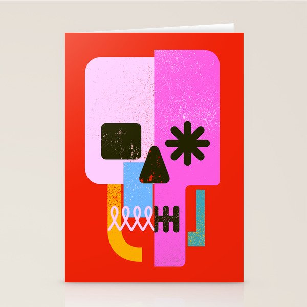 Encrypted Skull Stationery Card Gallery Image 1