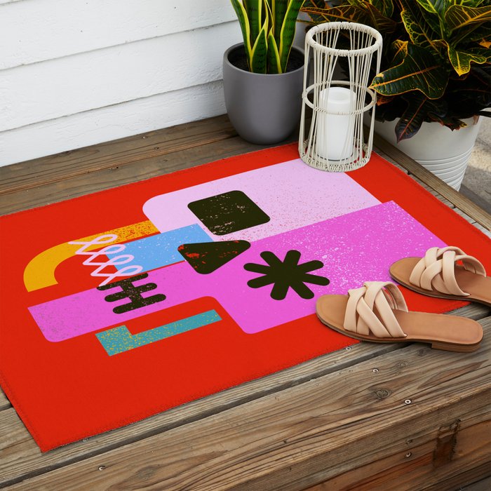 Encrypted Skull Outdoor Rug Gallery Image 2