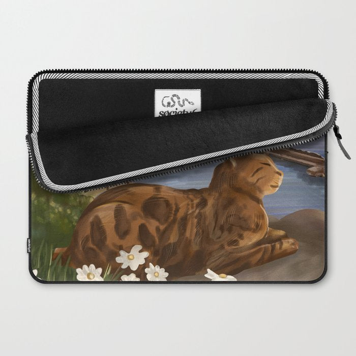 Whiskers in the Wildflowers Laptop Sleeve Gallery Image 2