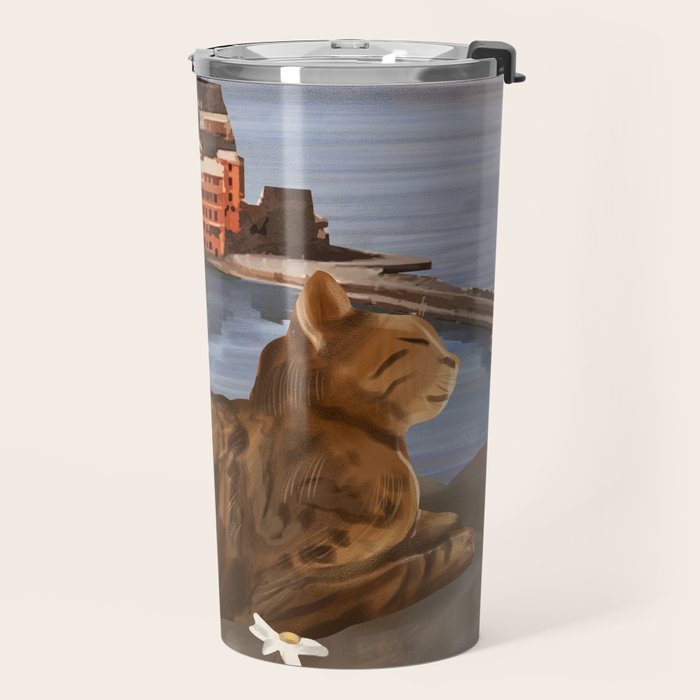 Whiskers in the Wildflowers Travel Mug Gallery Image 2