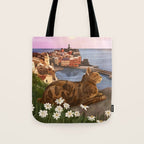 Whiskers in the Wildflowers Tote Bag Gallery Image 1
