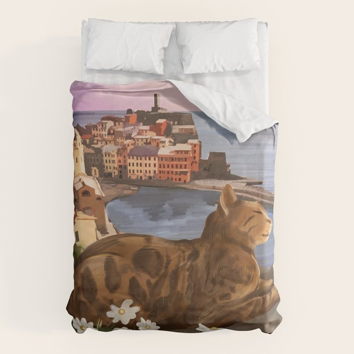 Whiskers in the Wildflowers Duvet Cover Gallery Image 1