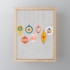 Christmas retro baubles no3 Mini Art Print Gallery Image 1
