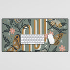 Oui Butterflies - Mint & Gold Desk Mat Gallery Image 1