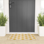 Retro 70s 60s Pattern Flowers #illustration #painting Welcome Mat Gallery Image 3
