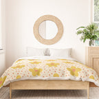Retro 70s 60s Pattern Flowers #illustration #painting Duvet Cover Gallery Image 3