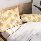 Retro 70s 60s Pattern Flowers #illustration #painting Pillow Sham Gallery Image 2