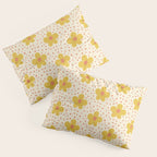 Retro 70s 60s Pattern Flowers #illustration #painting Pillow Sham Gallery Image 3