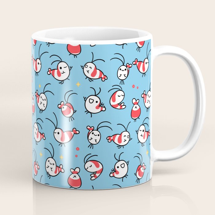 Shy shrimp - pattern Coffee Mug Gallery Image 1