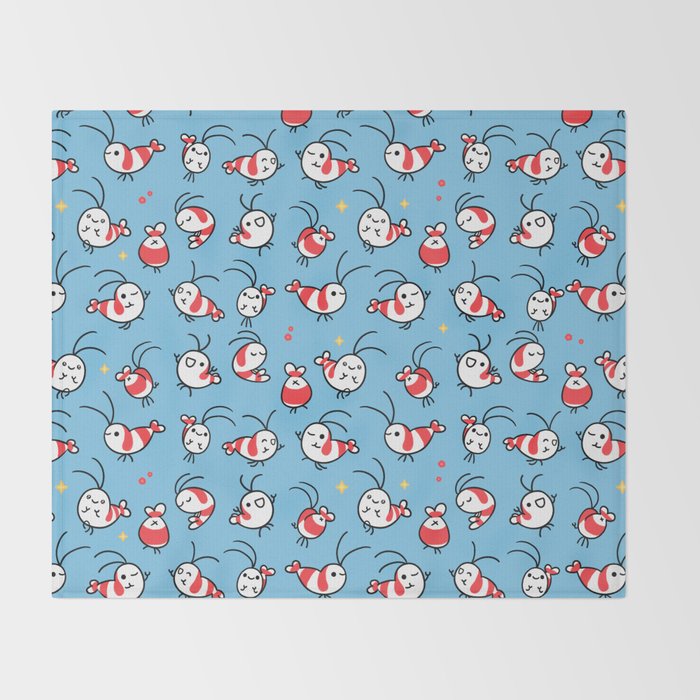 Shy shrimp - pattern Throw Blanket Gallery Image 2