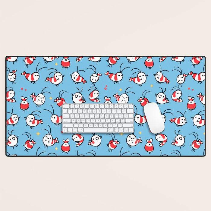 Shy shrimp - pattern Desk Mat Gallery Image 1