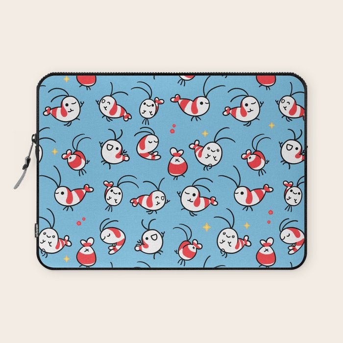 Shy shrimp - pattern Laptop Sleeve Gallery Image 1