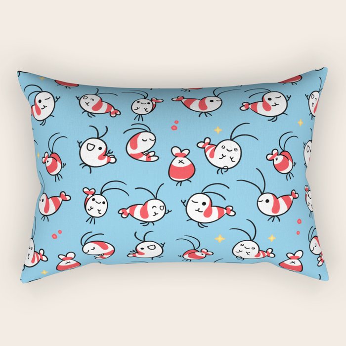 Shy shrimp - pattern Rectangular Pillow Gallery Image 1