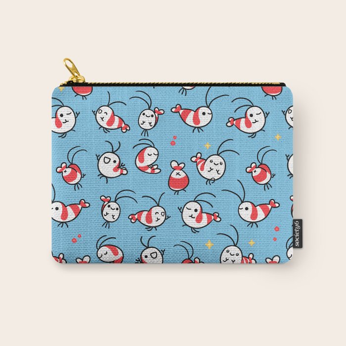 Shy shrimp - pattern Carry All Pouch Gallery Image 1