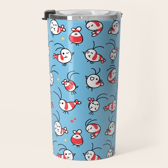 Shy shrimp - pattern Travel Mug Gallery Image 3