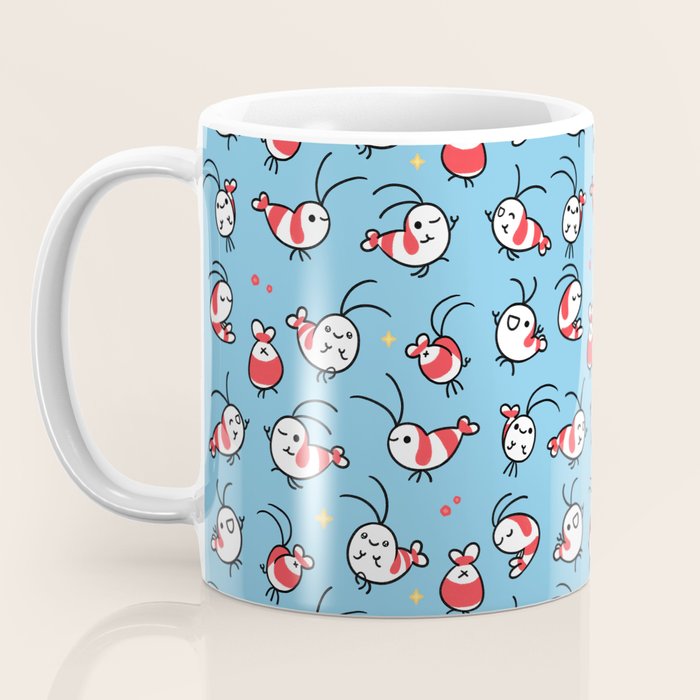 Shy shrimp - pattern Coffee Mug Gallery Image 3