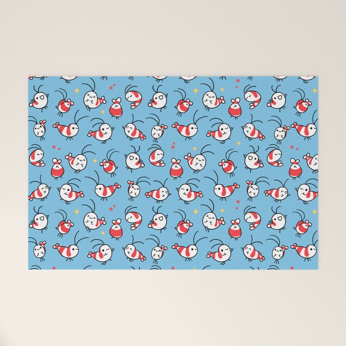 Shy shrimp - pattern Welcome Mat Gallery Image 1