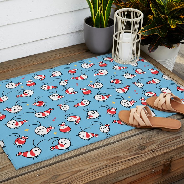 Shy shrimp - pattern Outdoor Rug Gallery Image 2
