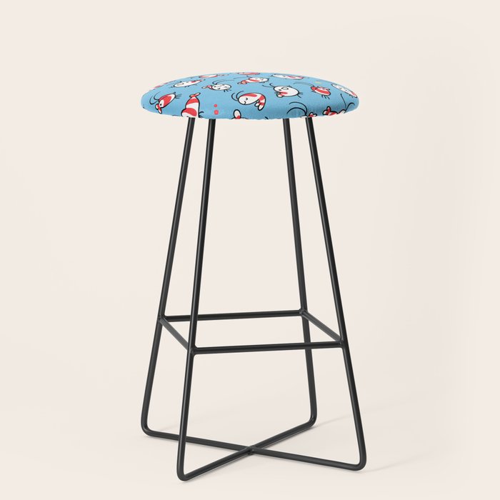 Shy shrimp - pattern Stool Gallery Image 1