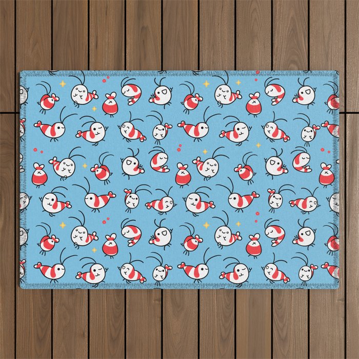 Shy shrimp - pattern Outdoor Rug Gallery Image 1