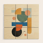 Geometric Color Play 01 Wood Wall Art Gallery Image 1