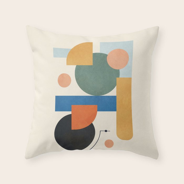 Geometric Color Play 01 Throw Pillow Gallery Image 6