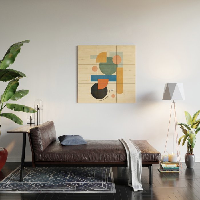 Geometric Color Play 01 Wood Wall Art Gallery Image 2