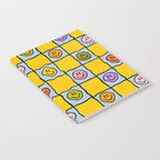 Yellow Happy Face Checkerboard Print Notebook Gallery Image 2