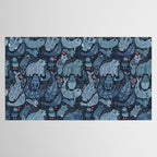 Arctic animals Polar bear, narwhal, seal, fox, puffin, whale  Tablecloth Gallery Image 2
