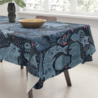 Arctic animals Polar bear, narwhal, seal, fox, puffin, whale  Tablecloth Gallery Image 3