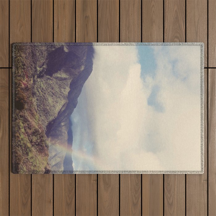 Kauai Rainbow - Hawaii Nature, Landscape Photography Outdoor Rug Gallery Image 1