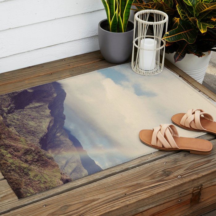 Kauai Rainbow - Hawaii Nature, Landscape Photography Outdoor Rug Gallery Image 2