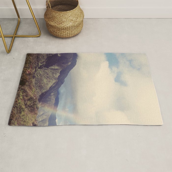 Kauai Rainbow - Hawaii Nature, Landscape Photography Rug Gallery Image 1