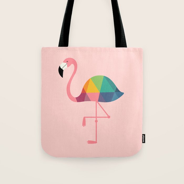 Rainbow Flamingo Tote Bag Gallery Image 1