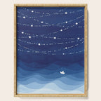 Garland of Stars IV, night sky Serving Tray Gallery Image 1