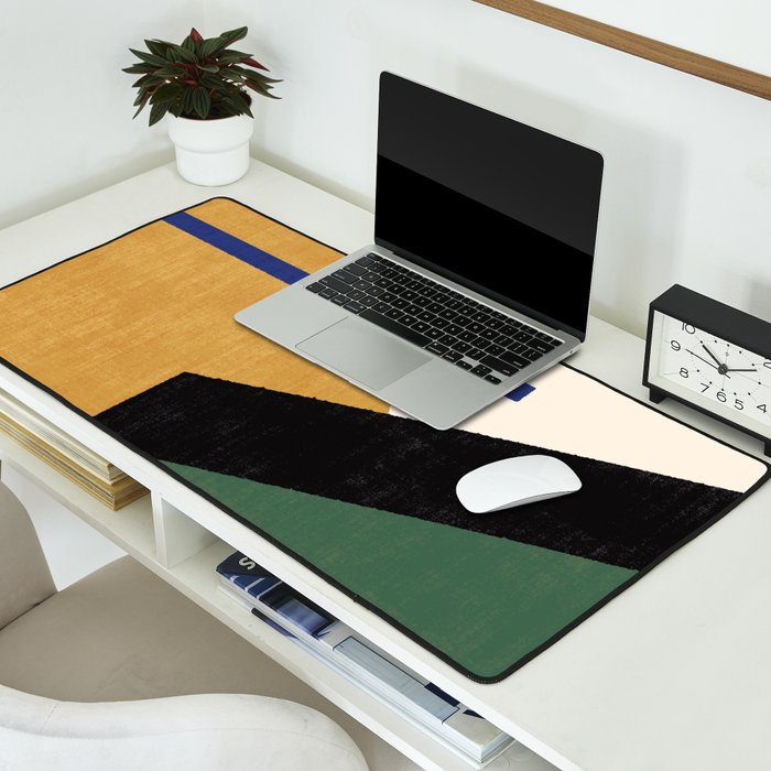 Geometric Compo 1 Filet - green Desk Mat Gallery Image 2
