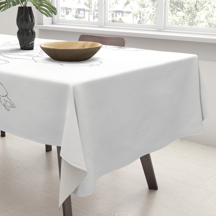 Field Wildflowers Line Tablecloth Gallery Image 3
