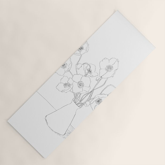 Field Wildflowers Line Yoga Mat Gallery Image 1