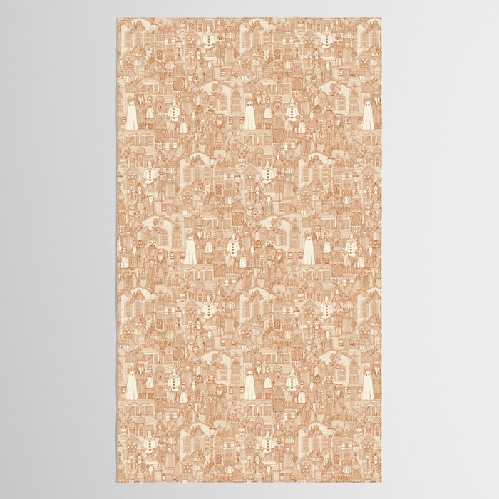 vintage halloween rust ivory Tablecloth Gallery Image 2