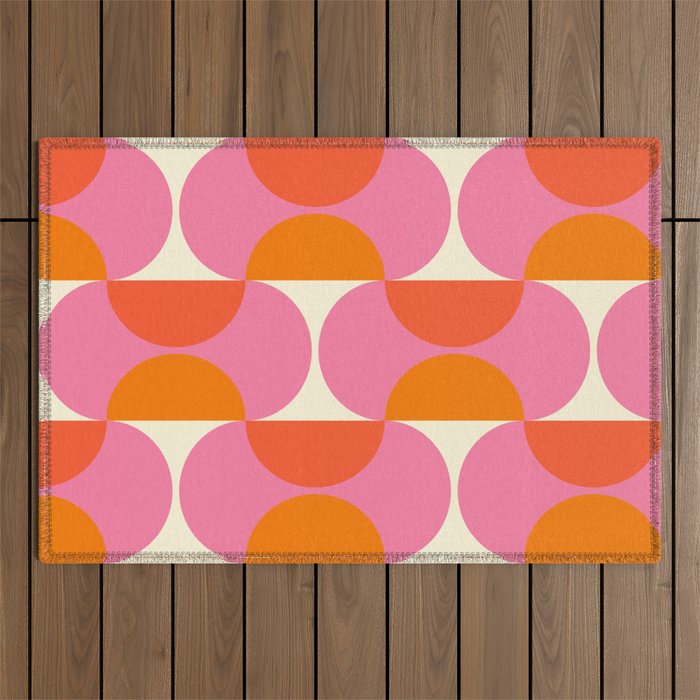 Retro Capsule Sixties Wall Mural Outdoor Rug Gallery Image 1
