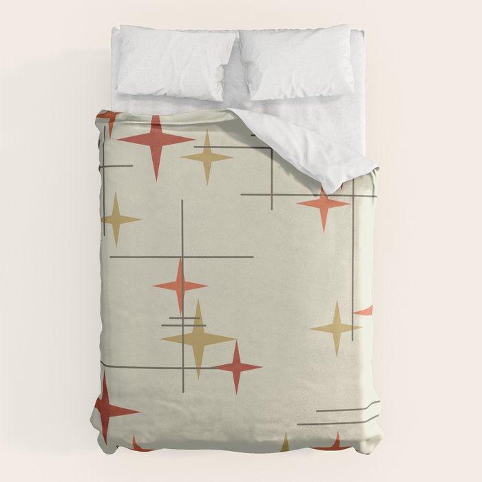 Mid Century Modern Stars Duvet Cover Gallery Image 6