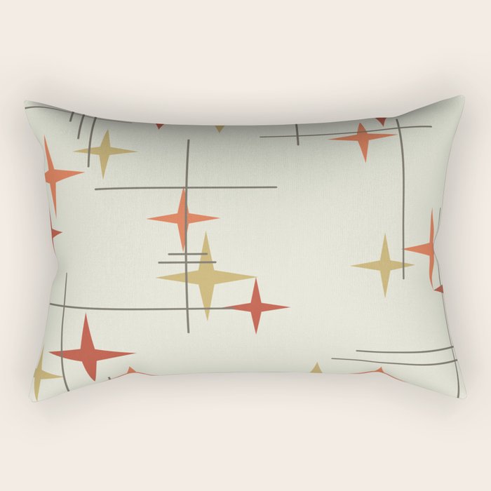 Mid Century Modern Stars Rectangular Pillow Gallery Image 2