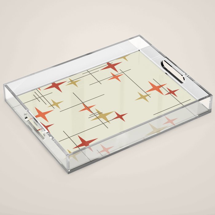 Mid Century Modern Stars Acrylic Tray Gallery Image 1