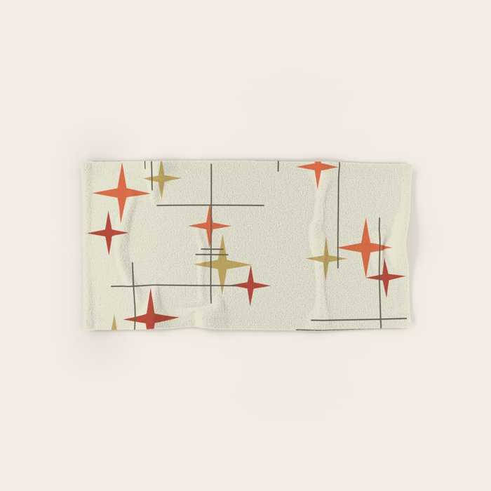 Mid Century Modern Stars Bath Towel Gallery Image 1