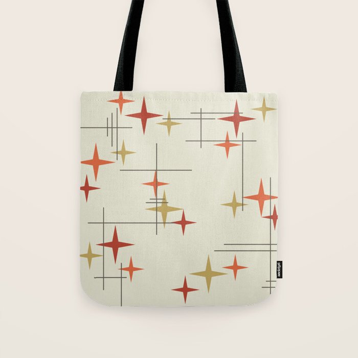 Mid Century Modern Stars Tote Bag Gallery Image 1