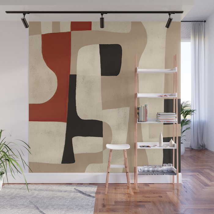 Interlocking Forms Wall Mural Gallery Image 1