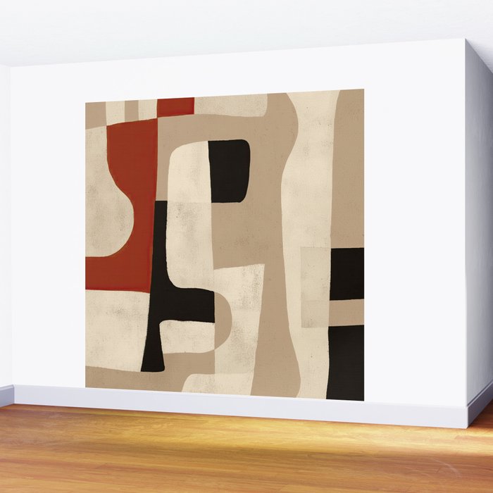 Interlocking Forms Wall Mural Gallery Image 2