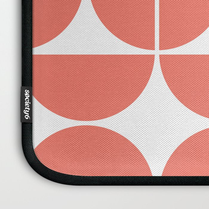 Mid Century Modern Geometric 04 Living Coral Laptop Sleeve Gallery Image 3